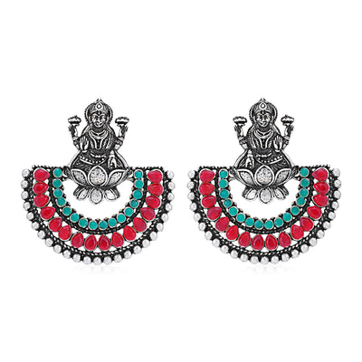 Sukkhi Classic Oxidised Chandbali Laxmi Earring for Women