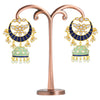 Sukkhi Sparkling Pearl Gold Plated Kundan Meenakari Chandbali Earring for Women