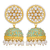 Sukkhi Ravishing Pearl Gold Plated Kundan Meenakari Jhumki Earring for Women