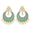 Sukkhi Classic Pearl Gold Plated Kundan Mint Collection Chandbali Earring for Women