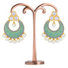 Sukkhi Classic Pearl Gold Plated Kundan Mint Collection Chandbali Earring for Women