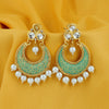 Sukkhi Classic Pearl Gold Plated Kundan Mint Collection Chandbali Earring for Women