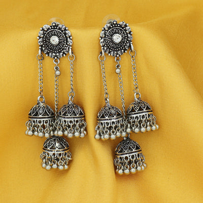 Sukkhi Alluring Oxidised Chandelier Earring for Women