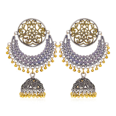 Sukkhi Charming Oxidised Chandelier Earring for Women