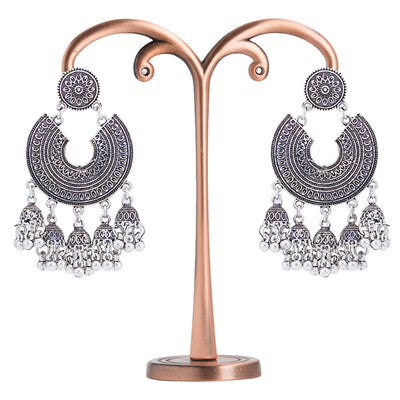 Sukkhi Pleasing Oxidised Chandelier Earring for Women