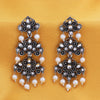 Sukkhi Designer Oxidised Kundan & Pearl Chandelier Earring For Women