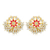 Sukkhi Trendy Gold Plated Kundan & Pearl Stud Earring for Women