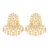 Sukkhi Sparkling Pearl Gold Plated Kundan Chandelier Earring for Women