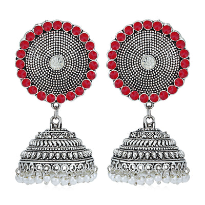 Sukkhi Ritzy Oxidised Pearl Jhumki Earring for Women