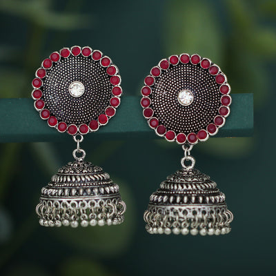 Sukkhi Ritzy Oxidised Pearl Jhumki Earring for Women