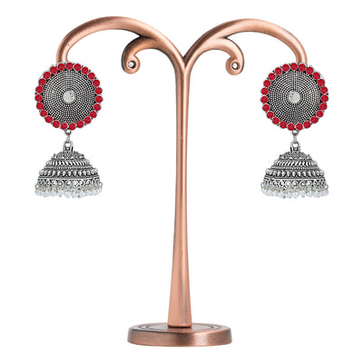 Sukkhi Ritzy Oxidised Pearl Jhumki Earring for Women