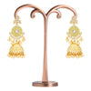 Sukkhi Sparkling Pearl Gold Plated Kundan Meenakari Earring for Women