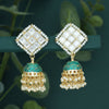 Sukkhi Designer Gold Plated Kundan & Pearl Meenakari Jhumki Earring for Women