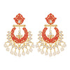 Sukkhi Modish Gold Plated Kundan & Pearl Mint Collection Chandbali Earring for Women