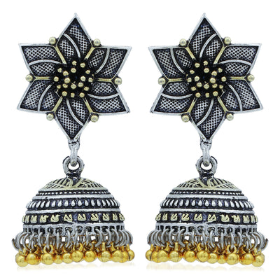 Sukkhi Floral Oxidised Jhumki Earring For Women