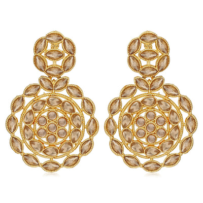 Sukkhi Ritzy Gold Plated Austrian Diamond Dangle Earring For Women