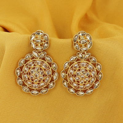 Sukkhi Ritzy Gold Plated Austrian Diamond Dangle Earring For Women