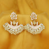 Sukkhi Graceful Pearl Gold Plated Kundan Meenakari Chandbali Earring For Women