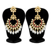 Sukkhi Antique Pearl Gold Plated Kundan Chandelier Earring For Women