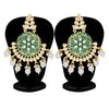 Sukkhi Stylish Pearl Gold Plated Kundan Meenakari Chandelier Earring For Women