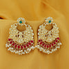 Sukkhi Ethnic Pearl Gold Plated Goddess Chandbali Earring For Women