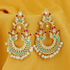 Sukkhi Fancy Pearl Gold Plated Kundan Chandbali Earring For Women