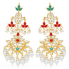 Sukkhi Stunning Pearl Gold Plated Kundan Chandelier Earring For Women