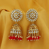 Sukkhi Classic Pearl Gold Plated Kundan Jhumki Earring For Women