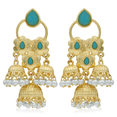 Sukkhi Trendy Gold Plated Pearl Jhumki Earring For Women