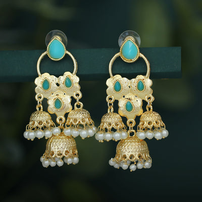 Sukkhi Trendy Gold Plated Pearl Jhumki Earring For Women