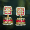 Sukkhi Ethnic Pearl Gold Plated Kundan Meenakari Jhumki Earring For Women