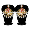 Sukkhi Attractive Pearl Gold Plated Kundan Meenakari Chandbali Earring For Women