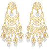 Sukkhi Astonish Gold Plated Pearl Chandelier Earring For Women