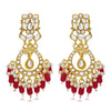 Sukkhi Designer Kundan Gold Plated Pearl Chandelier Earring for Women