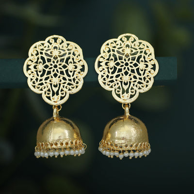 Sukkhi Equisite Gold Plated Pearl Jhumki Earring For Women