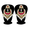 Sukkhi Charming Pearl Gold Plated Kundan Meenakari Chandbali Earring For Women