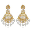 Sukkhi Gleaming Pearl Gold Plated Kundan Chandbali Earring for Women