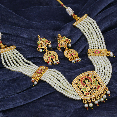 Sukkhi Fabulous Gold Plated Pearl Neckalce Set for Women
