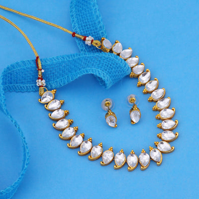 Sukkhi Lavish Gold Plated Kundan Necklace Set for Women