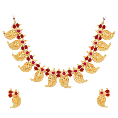 Sukkhi Elegant Ganesha Gold Plated Necklace Set for Women