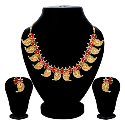 Sukkhi Elegant Ganesha Gold Plated Necklace Set for Women