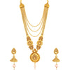 Sukkhi Spectacular Gold Plated Pearl Necklace Set Combo for Women