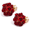 Sukkhi Pretty Gold Plated Rose Dangle Earring Combo For Women