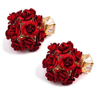 Sukkhi Pretty Gold Plated Rose Dangle Earring Combo For Women
