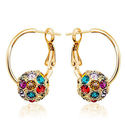 Sukkhi Astonish Gold Plated Crystal Clip-On Earring Combo For Women