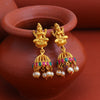 Sukkhi Antique Pearl Gold Plated Temple Jhumki Earring for Women