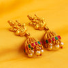 Sukkhi Antique Pearl Gold Plated Temple Jhumki Earring for Women