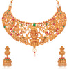 Sukkhi Fascinating Gold Plated Temple Choker Necklace Set for Women