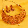 Sukkhi Lavish Gold Plated Temple Choker Necklace Set for Women