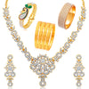 Sukkhi Glorious Gold Plated Pearl Peacock Meenakari Jewellery Combo for Women